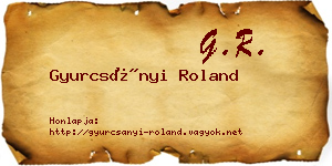 Gyurcsányi Roland névjegykártya