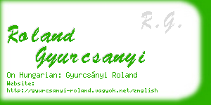 roland gyurcsanyi business card