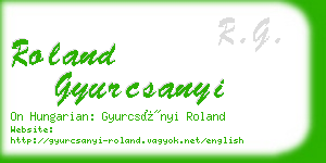 roland gyurcsanyi business card